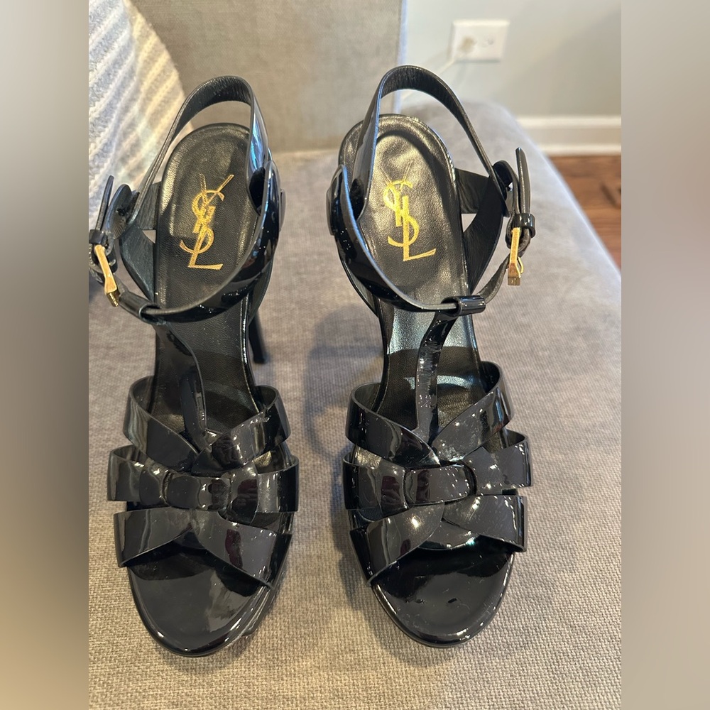 Yves Saint Laurent Tribute T-Strap Platform Sandal